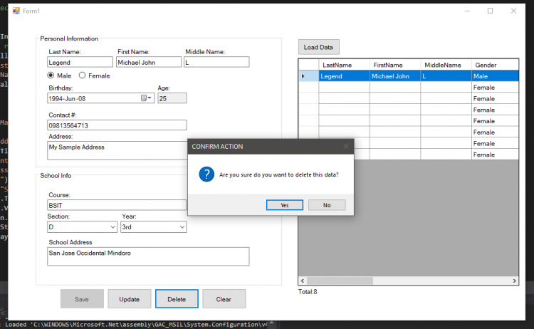 Basic CRUD Operation In Profiling System In VB.NET With Source Code ...